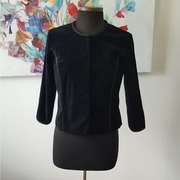 Behnaz Sarafpour Velvet 3/4 Sleeve Jacket - Picture 2 of 7